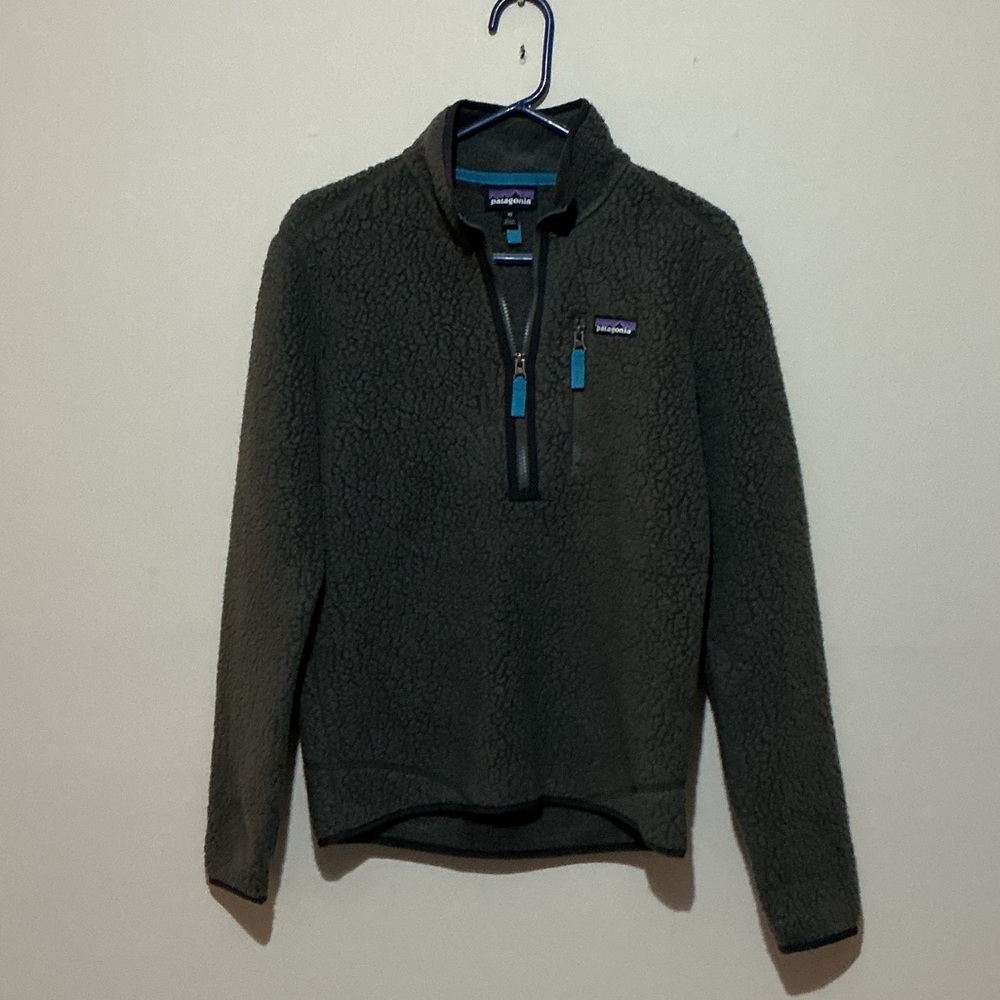 Patagonia Charcoal Zip-Up Sweater unisex